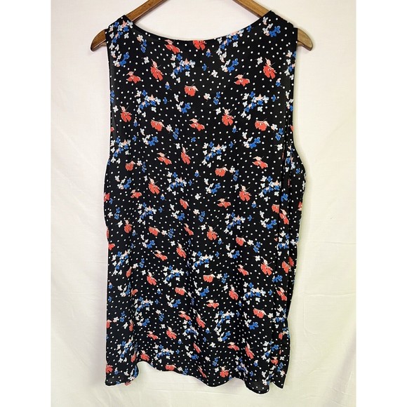 Torrid Women’s Sleeveless Blouse Polka Dot Floral Top Plus Size 3X - Picture 7 of 7